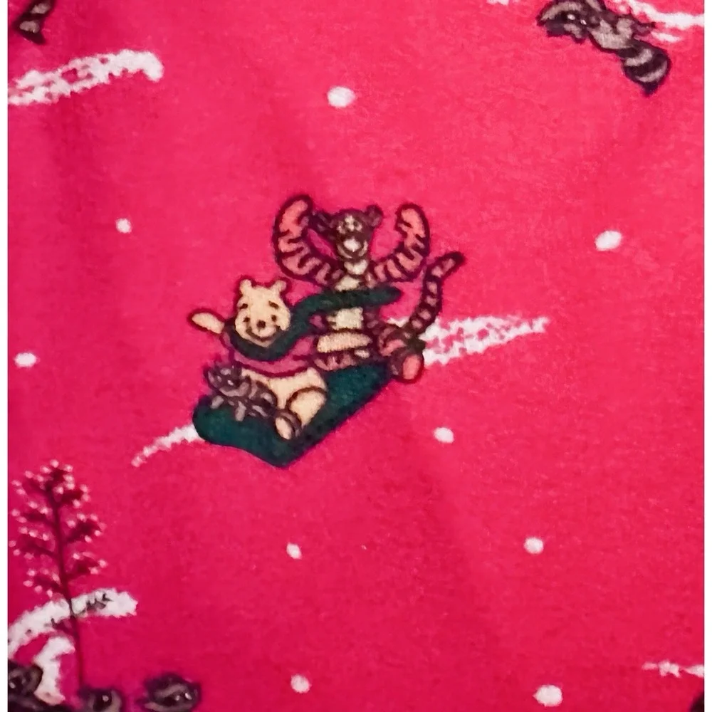 Vtg 90s Winnie The Pooh Long Sleeve Turtleneck Shirt Baby‎ 6 Mos Winter Sledding